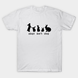 Adopt Don't Shop - Alternate Bunny Edition (Unisex) T-Shirt